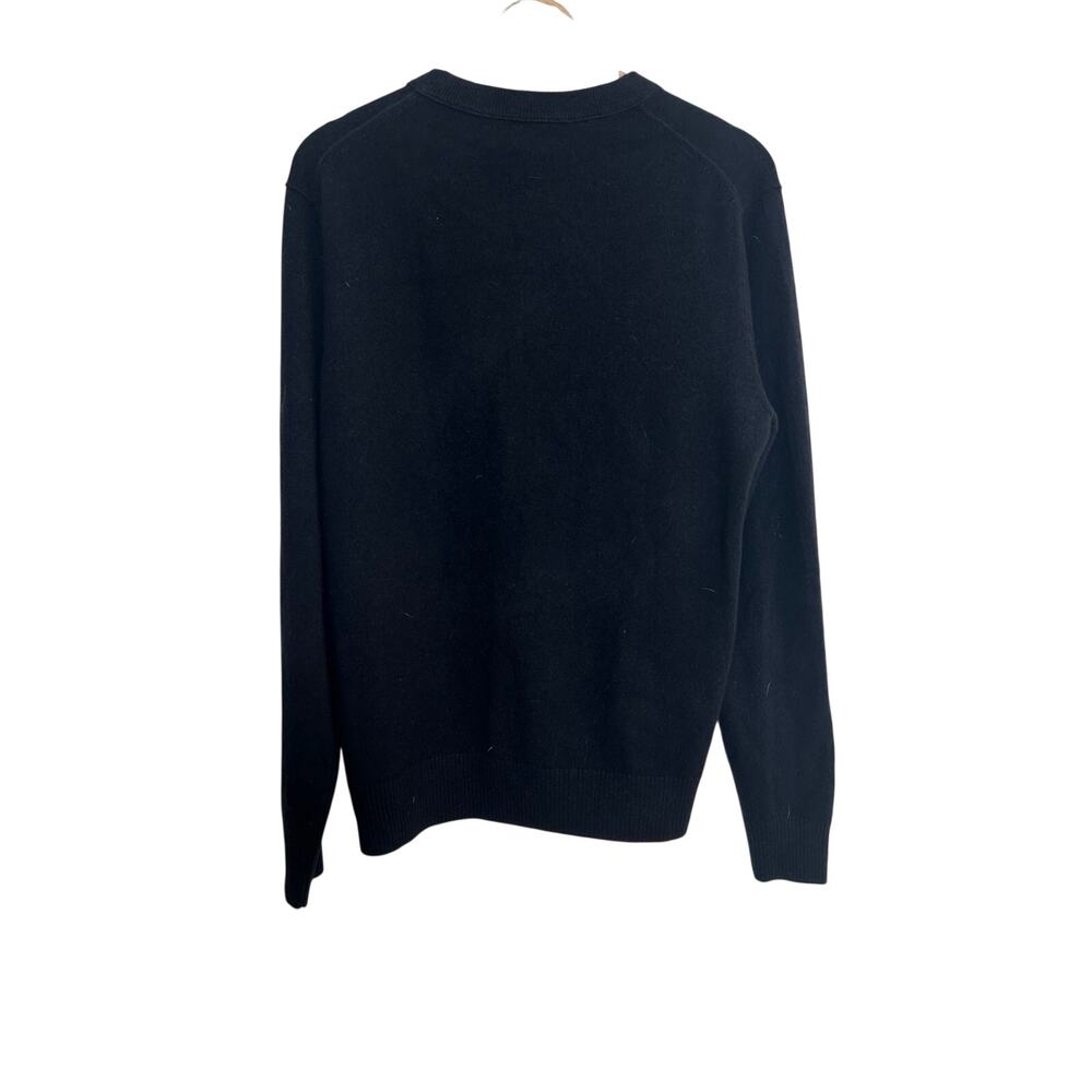 Banana Republic Cashmere Sweater Black Classic Crewneck Soft Luxury SZM - Picture 7 of 9